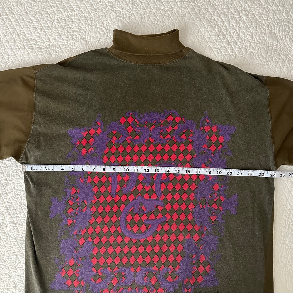 Marithe Francois Girbaud Vtg 80s Graphic Turtleneck Shirt Sz Large - Picture 6 of 9